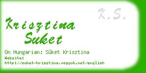 krisztina suket business card