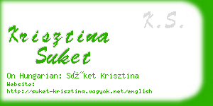 krisztina suket business card